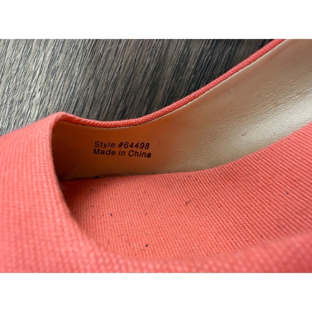 J.Crew Seville Women's Espadrille Wedges Coral Size 8 Spring Round Toe 3.5" Heel - Picture 9 of 12
